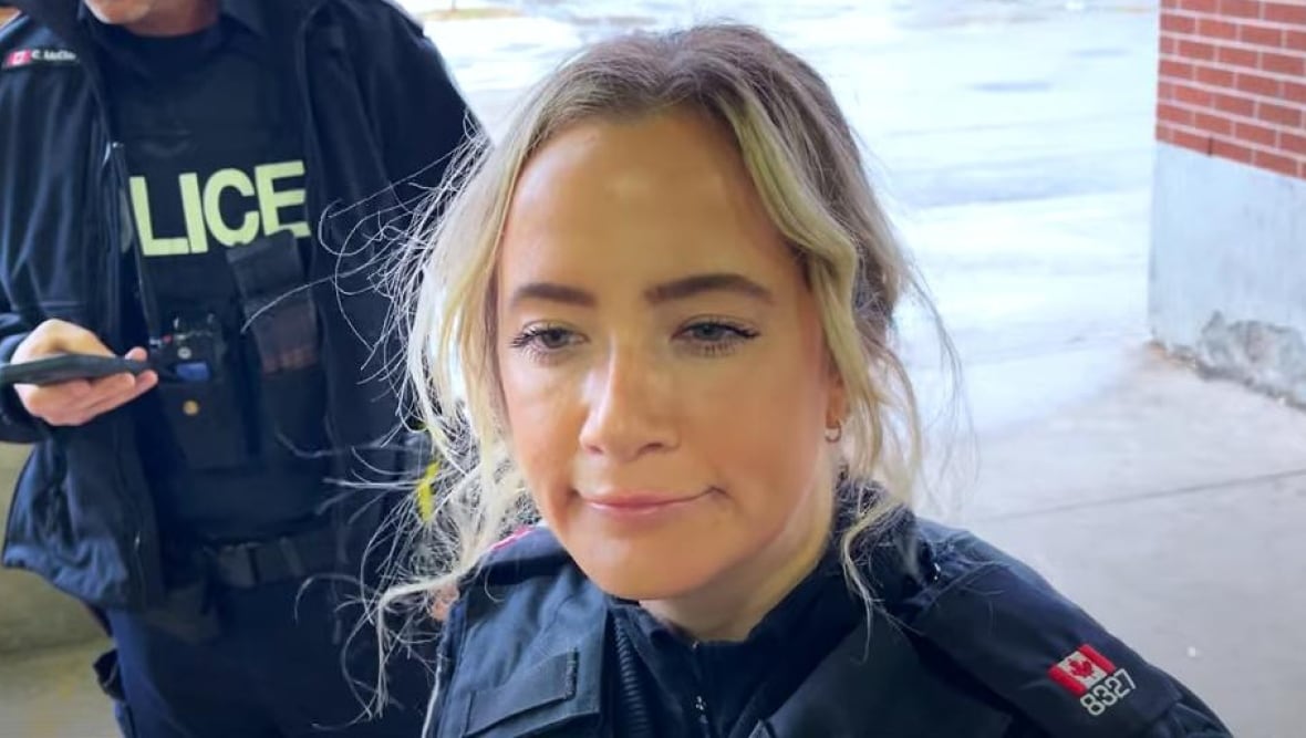 A police officer standing.