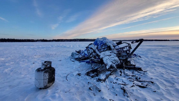 Cabin owner near Yellowknife disturbed by act of arson he witnessed; An abandoned snowmobile on Walsh Lake was torched last weekend\. 