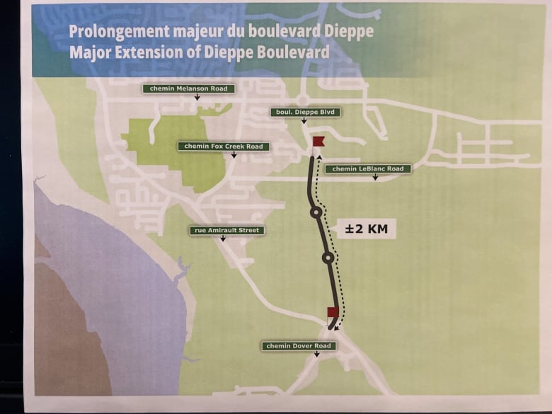 A map shows the new section of road