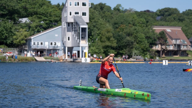 Halifax looks to protect 2 key watersheds with new plans; Sophia Jensen, of Canada, paddles after winning silver in the C1 womens 500m during the ICF Canoe Sprint and Paracanoe World Championships at Lake Banook in Dartmouth, N\.S\. on Sunday, August 7, 2022\. 
