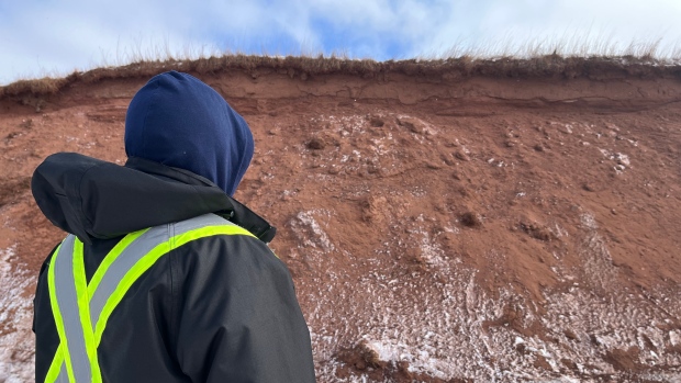 Residents of western P.E.I. wouldn't be surprised to see more human bones uncovered; The cliff where the bones were found on Saturday\.