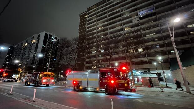Man in life-threatening condition following fire at downtown Toronto highrise