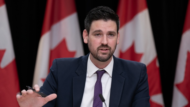 Federal ministers announce efforts to build houses faster, protect consumers; Minister of Housing, Infrastructure and Communities Sean Fraser responds to a question during a weekly news conference, Tuesday, February 27, 2024 in Ottawa\.