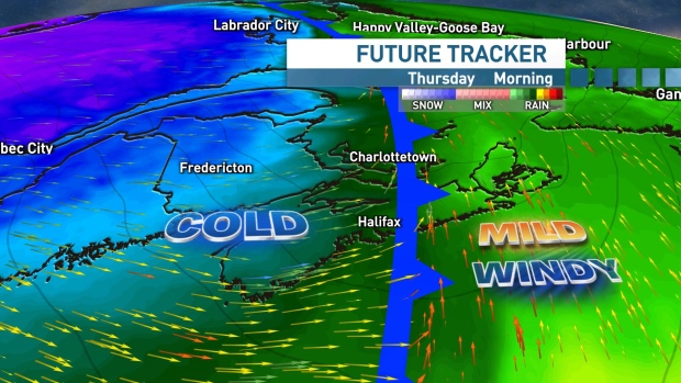 Strong winds, heavy rain and another flash freeze set to hit Nova Scotia; A powerful cold front will track across the Province on Thursday\.