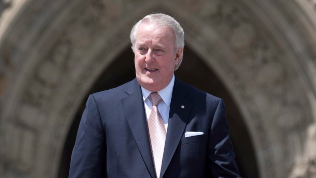 Party leaders to honour Brian Mulroney's legacy in the House of Commons today; Former prime minister Brian Mulroney leaves Parliament Hill in Ottawa Wednesday June 6, 2012\. Former prime minister Brian Mulroney is dead at 84\. His family announced late Thursday that the former Tory leader died peacefully, surrounded by loved ones\.THE CANADIAN PRESS/Adrian Wyld