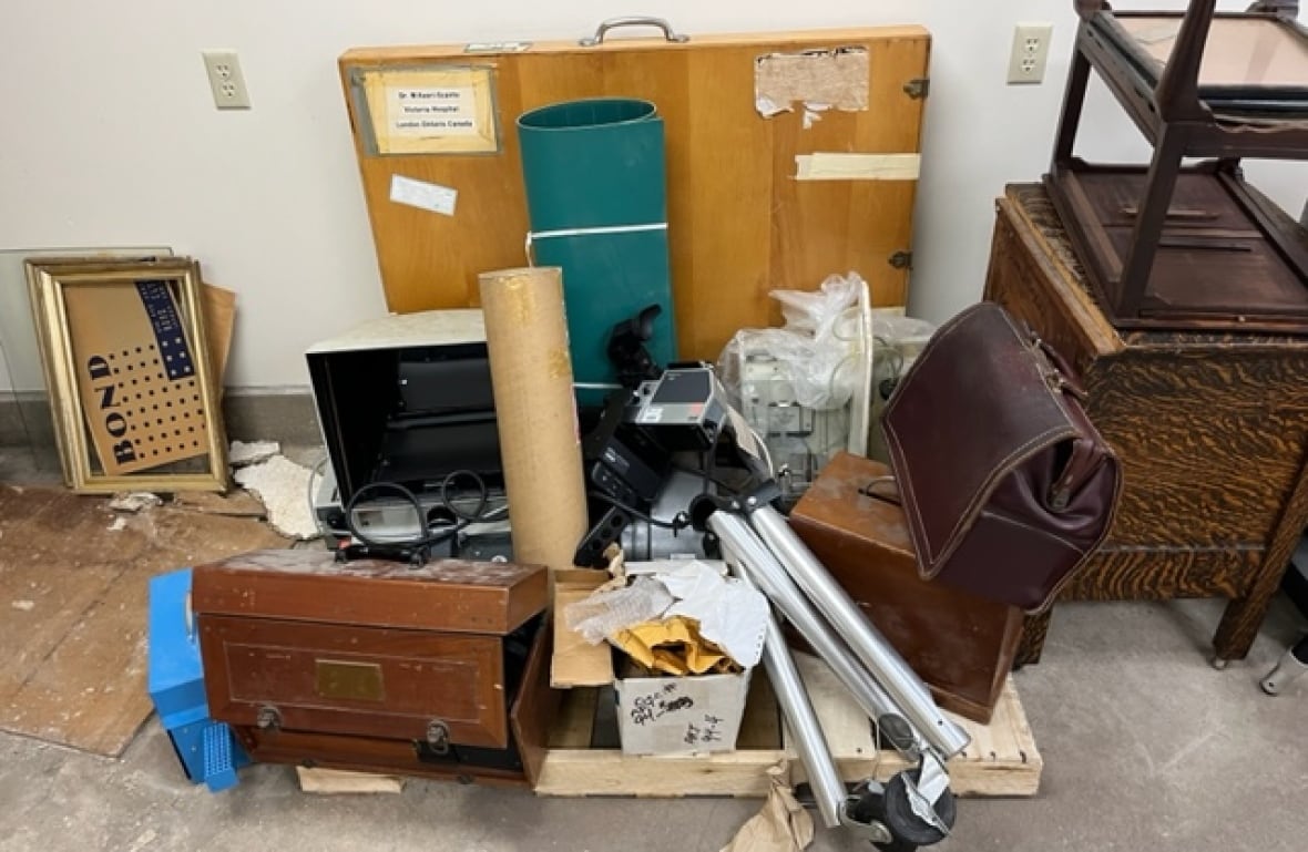 South Street Hospital Museum archives in a basement room. 