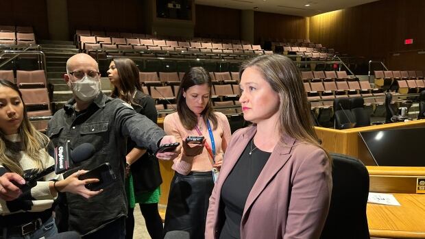 Edmonton public school board chair Julie Kusiek said trustees considered staff concerns about school safety when deciding to reintroduce police officers to schools. Julie Kusiek, Edmonton public school board chair
