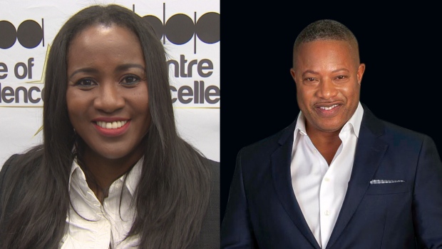 Prominent charity serving Black business community paid $1.5M to 2 board members' companies, records show; Woman smiling on left of photo and man smiling in separate photo on the right\.