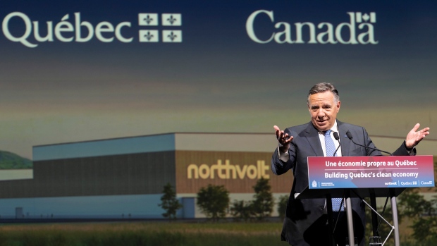 Northvolt should turn Quebec into a major EV player. So why are people so unhappy?; Quebec Premier  François Legault attends an announcement that Northvolt Batteries North America will build a new electric vehicle battery manufacturing plant near Montreal, Thursday, Sept\. 28, 2023\. 