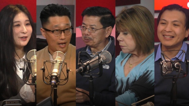 How a thriving Chinese community was built in N.L. despite racism and hardships; Members of the N\.L\. Chinese community speaking on The Signal\. Pictured from left to right\. Zihan Jin, a new Memorial University Graduate; Jerry Li, owner of Magic Wok eatery in St\. John's; Gordon Jin, president of the Newfoundland and Labrador Head Tax Redress Organization; Shirley Hong retired entrepreneur; and  Francis Tam, president of the Chinese Association of Newfoundland and Labrador\. 