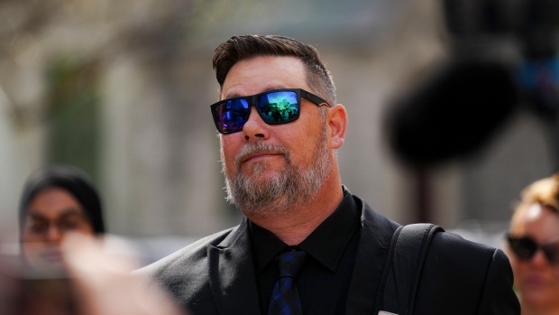 Freedom Convoy's Pat King banned from festival he promoted; Convoy protest organizer Pat King arrives to court for the start of his criminal trial in Ottawa on May 13, 2024\.
