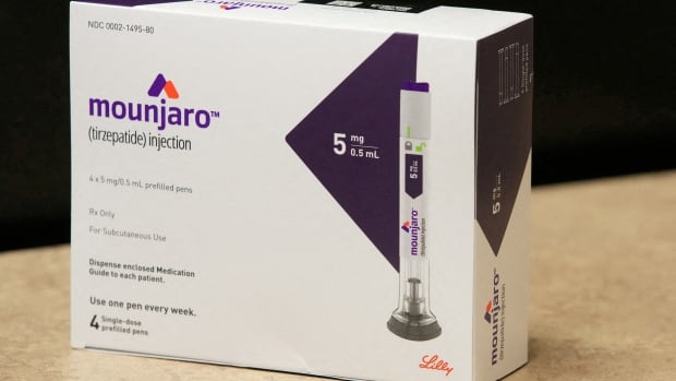 A box of Mounjaro, a tirzepatide injection drug used for treating Type 2 diabetes, at a pharmacy in Utah.