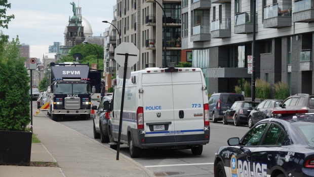 3 adults found, 1 still missing, after kidnapping in Old Montreal; Montreal police set up a command post on De la Commune Street in Old Montreal on Friday afternoon in connection with a kidnapping investigation\.