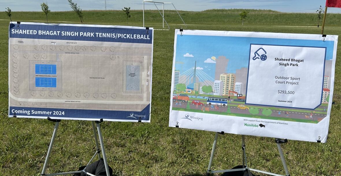 Two signs are pictured.