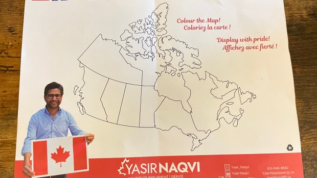 Ontario Liberal MP's map of Canada forgets P.E.I., Yukon; Map Liberal MP Yasir Naqvi sent out to constituents, missing Prince Edward Island, the provincial border between Quebec and Nova Scotia and territorial borders\.