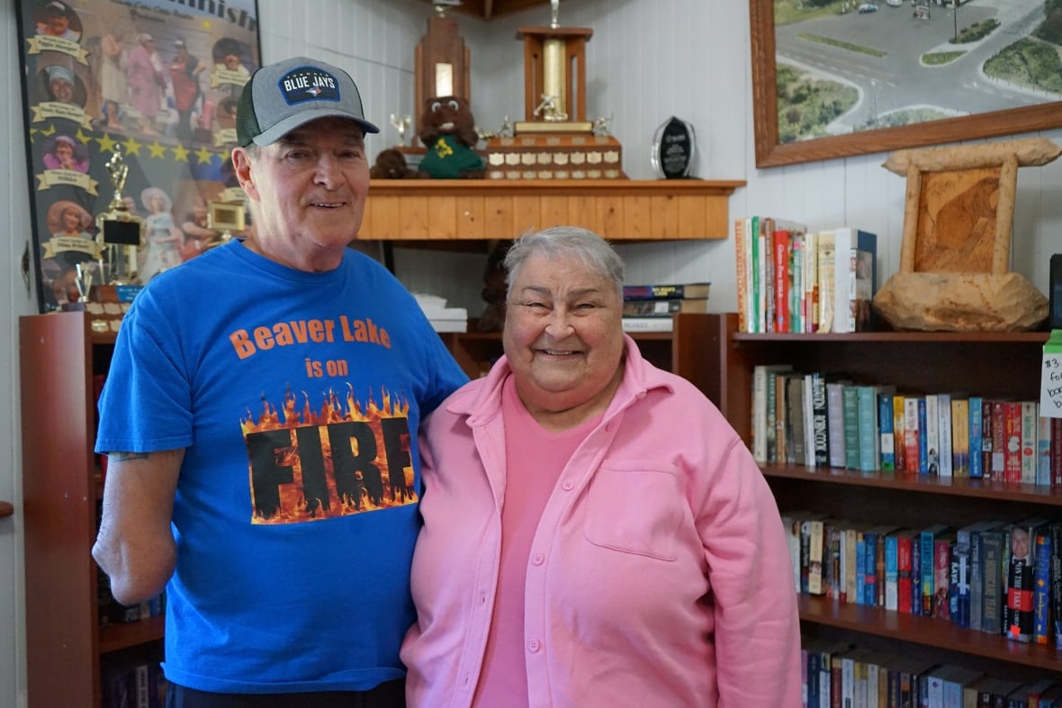 Two people posing for a portrait.
