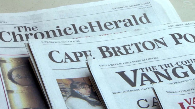 Court approves Postmedia bid for insolvent Atlantic newspaper chain; A pile of newspapers including the Halifax Chronicle Herald and the Cape Breton Post\.