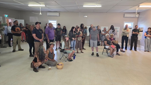 J.D. Irving presents wind farm plans to rowdy public meeting; Residents came to a public consultation in Juniper to ask questions and raise their opposition to a planned J\.D\. Irving wind farm on Brighton Mountain\.