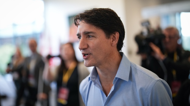While voters may have tired of him, Trudeau looks forward to a 'choice' election; Prime Minister Justin Trudeau arrives for the Liberal caucus retreat in Nanaimo, B\.C\., on Tuesday, September 10, 2024\.