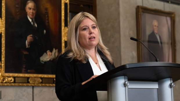 Conservatives say they have solution for online harassment after Liberals 'failed'; Conservative MP for Calgary Nose Hill Michelle Rempel Garner speaks in the Foyer of the House of Commons, Thursday, September 12, 2024 in Ottawa\.