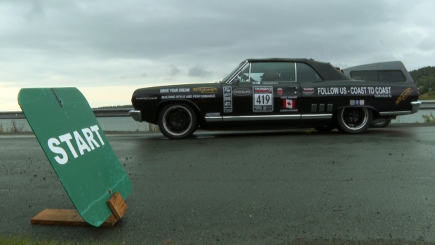 WATCH | Auto racers hit the roads as Targa Newfoundland begins; A car drives