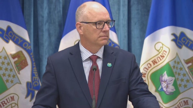 Winnipeg floats ideas for new taxes as it seeks feedback on ways to increase revenue; Mayor Scott Gillingham speaks to reporters ahead of executive committee voting on the motion to relocation of the Ten Commandments Monument\.