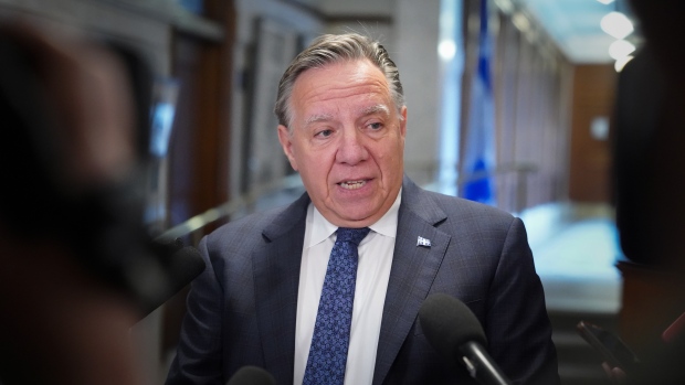 Legault wants Bloc to end support of Trudeau's Liberals ahead of non-confidence vote; Quebec Premier François Legault speaks to reporters at the National Assembly on Thursday in Quebec City\.