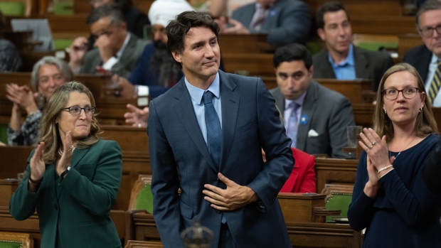 By the numbers: Here's what it would take to bring down the Liberals in a confidence vote; Prime Minister Justin Trudeau rises to vote against an opposition motion on confidence in the government following Question Period, Wednesday, September 25, 2024 in Ottawa\.