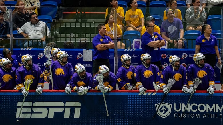 Women's lax team bench.