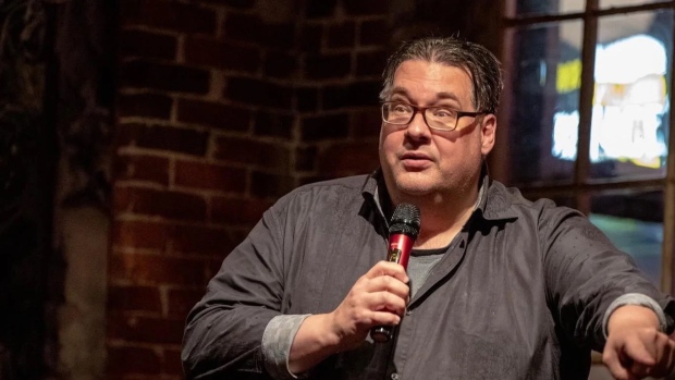 Did you hear the one about the new comedy club opening in Fredericton?; Kelly Lamrock, seen here performing a stand-up comedy routine, is the chief comedy officer for Comic Sutra, a new comedy club opening next month in Fredericton\.