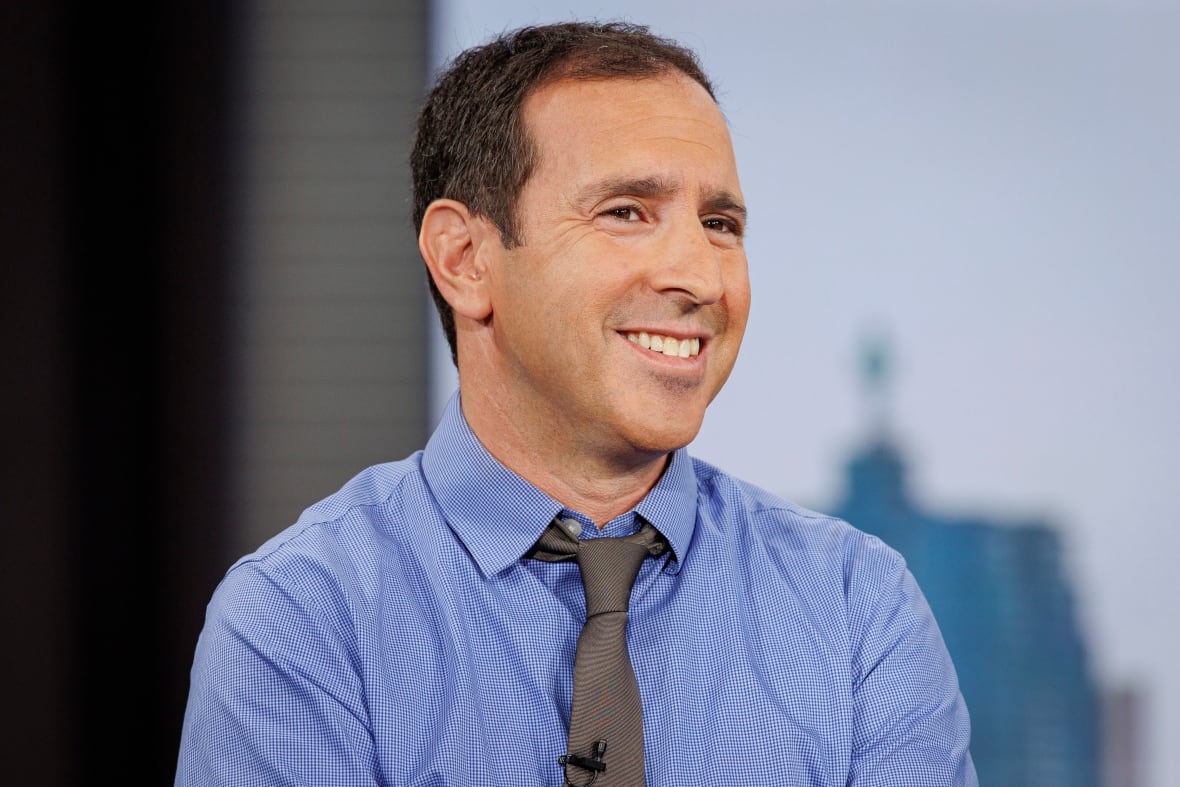 Toronto mayoral candidate Josh Matlow takes part in a televised debate hosted Marivel Taruc, in the CBC Broadcast Centre, in Toronto, on June 6, 2023.