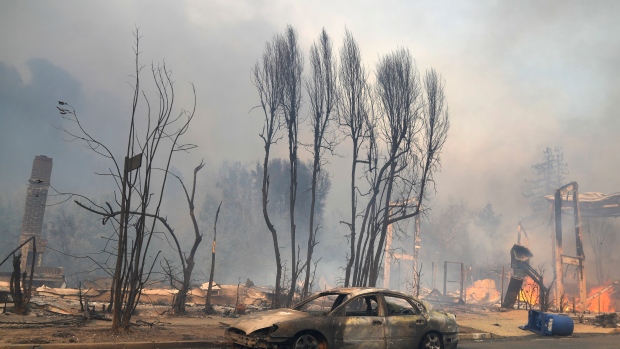 Ontario sending 165 firefighters, supplies to support fight against California wildfires; The Palisades Fire ravages a neighborhood amid high winds in the Pacific Palisades neighborhood of Los Angeles, Wednesday, Jan\. 8, 2025\.