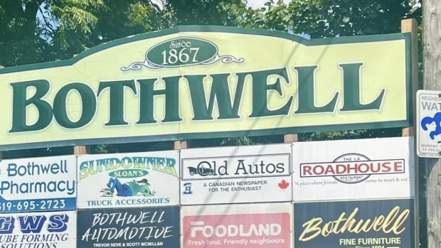 A sign in the rural southwestern Ontario community of Bothwell. A sign in the rural southwestern Ontario community of Bothwell.