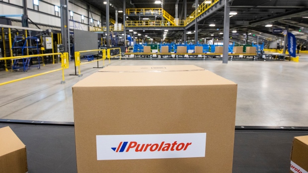 Purolator loses court challenge after it fired unvaccinated employees; Photo taken on a media tour as Purolator officially opened its National Hub sortation facility in Toronto, on Aug\. 9, 2022\. 