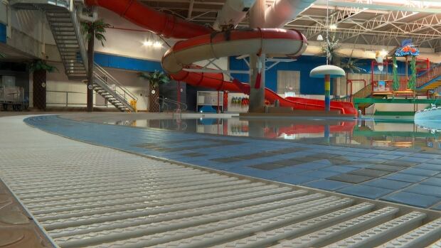 City administration has created 'Gameplan,' a new strategy for rebuilding Calgary's recreational facilities. A swimming pool with water slides.