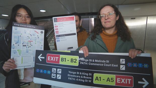 Advocates give TTC station a makeover to spur city to fund new wayfinding system