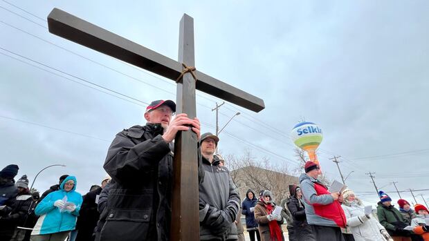 Annual Way of the Cross procession draws hundreds in Selkirk on Good Friday