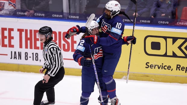 U.S. edges Czechs to reach final at women's hockey worlds