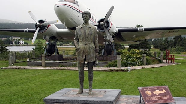 Amelia Earhart missing again, this time her statue in Harbour Grace