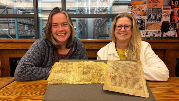 Medieval sheet music with 'neumes' now on display for the public to see in London