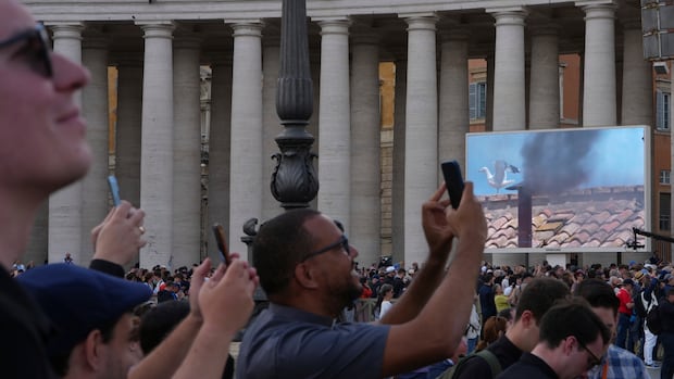 White smoke has emerged, signalling a new pope has been chosen | CBC