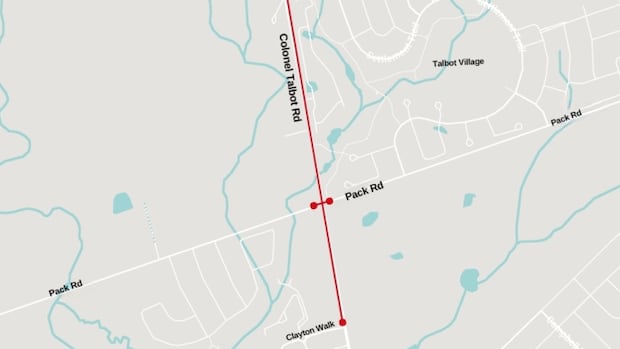 Section of Colonel Talbot Road closed until June