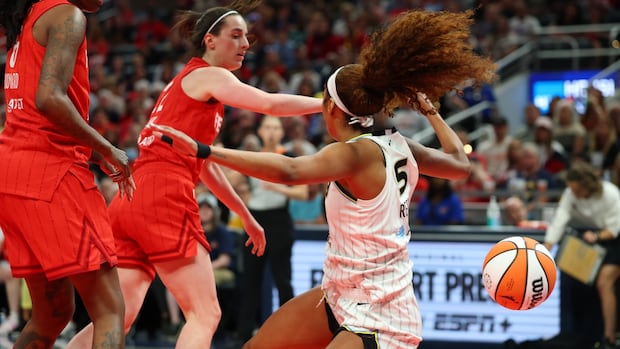 Caitlin Clark says flagrant foul for shoving Angel Reese was not 'malicious'