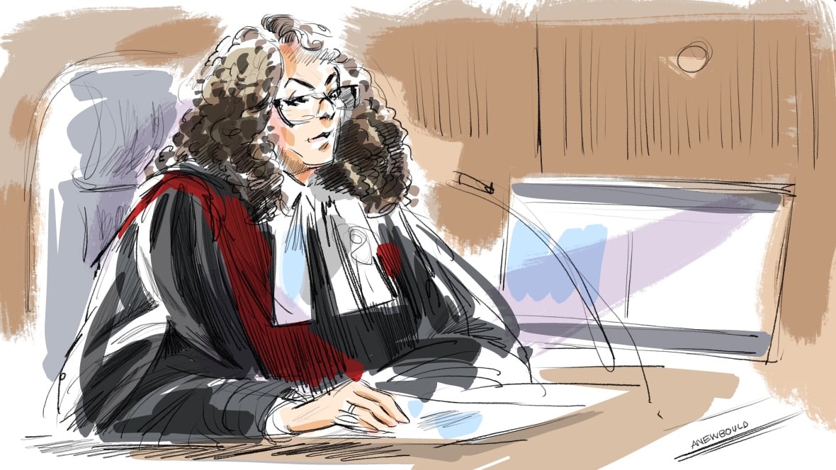 A court sketch of a judge.