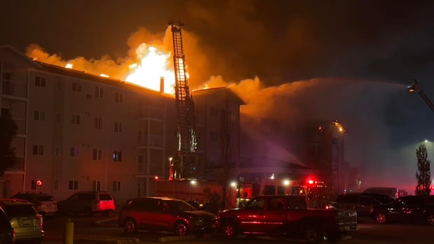 Dozens forced out of their homes after apartment fire in Grande Prairie