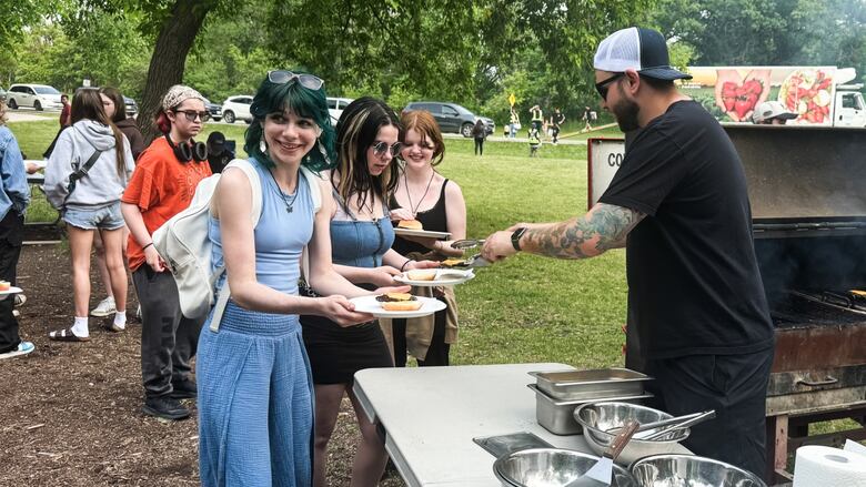 Flin Flon wildfire evacuees stitchery  astatine  Assiniboine parkland  for barbecue