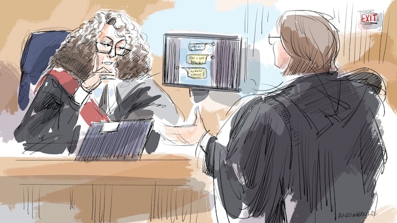 A court sketch.