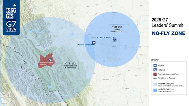 Fighter jets deployed after civilian aircraft entered G7 no-fly zone above Kananaskis