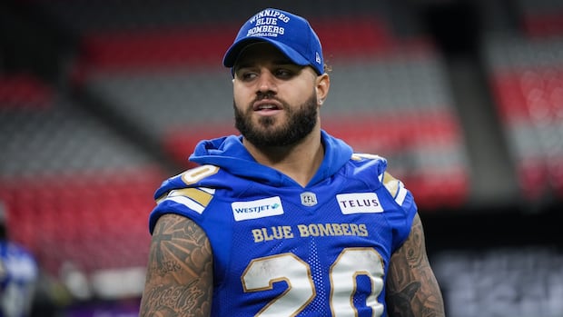 Bombers' Oliveira out for 2nd straight game as Winnipeg hosts Edmonton Elks