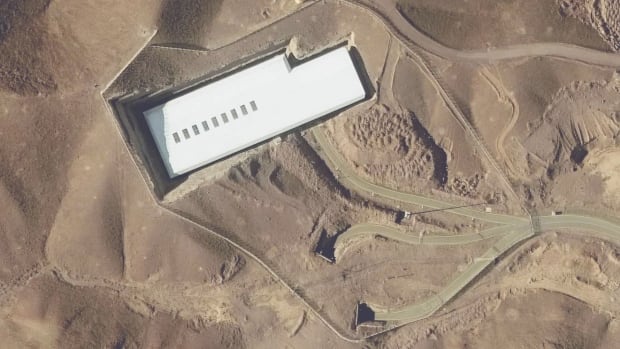 A satellite image of the Fordow nuclear facility in Iran. 